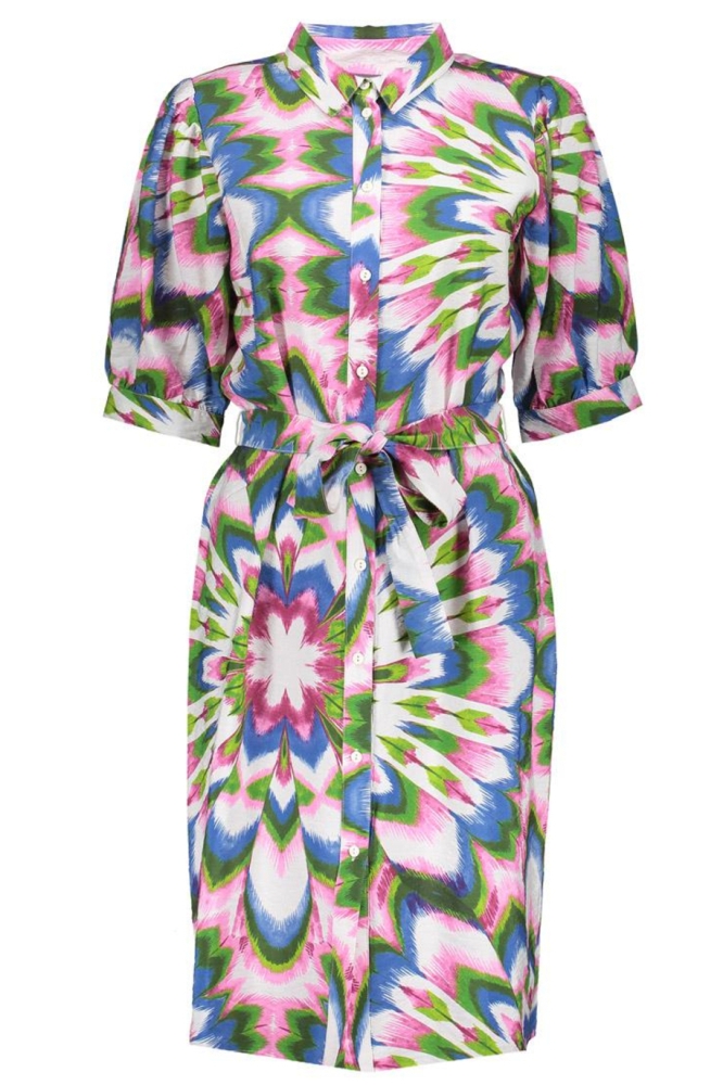 JURK MET GRAFISCH PATROON 57342 20 000718 ECRU/LILAC/BLUE